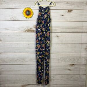 Polo Ralph Lauren Kids Girls Floral Navy Blue Jumpsuit Romper Size 12